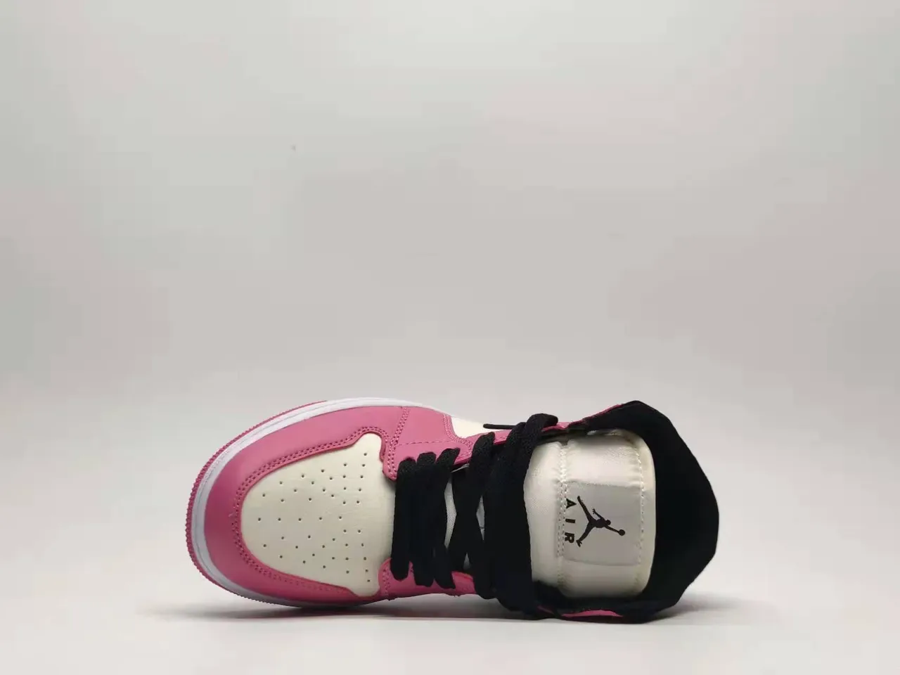 Air Jordan Pink White High-Top Padded Collar Basketball Shoes 5