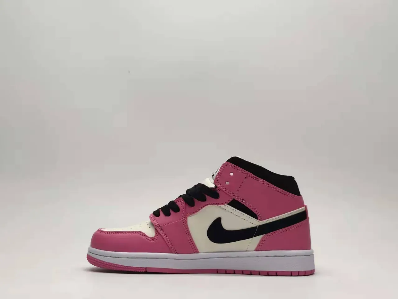 Air Jordan Pink White High-Top Padded Collar Basketball Shoes 6