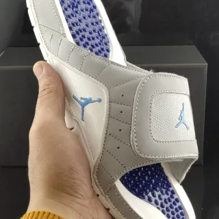 Air Jordan Slide Light Gray and Blue Slipper