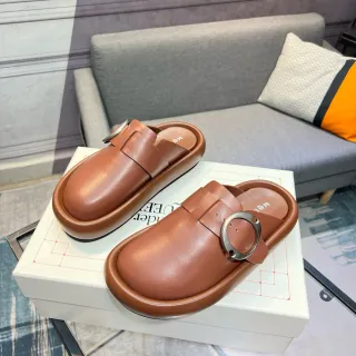 Alexander McQueen McQ Buckle Loafer Brown Silver Strap Platform Sole Loafer