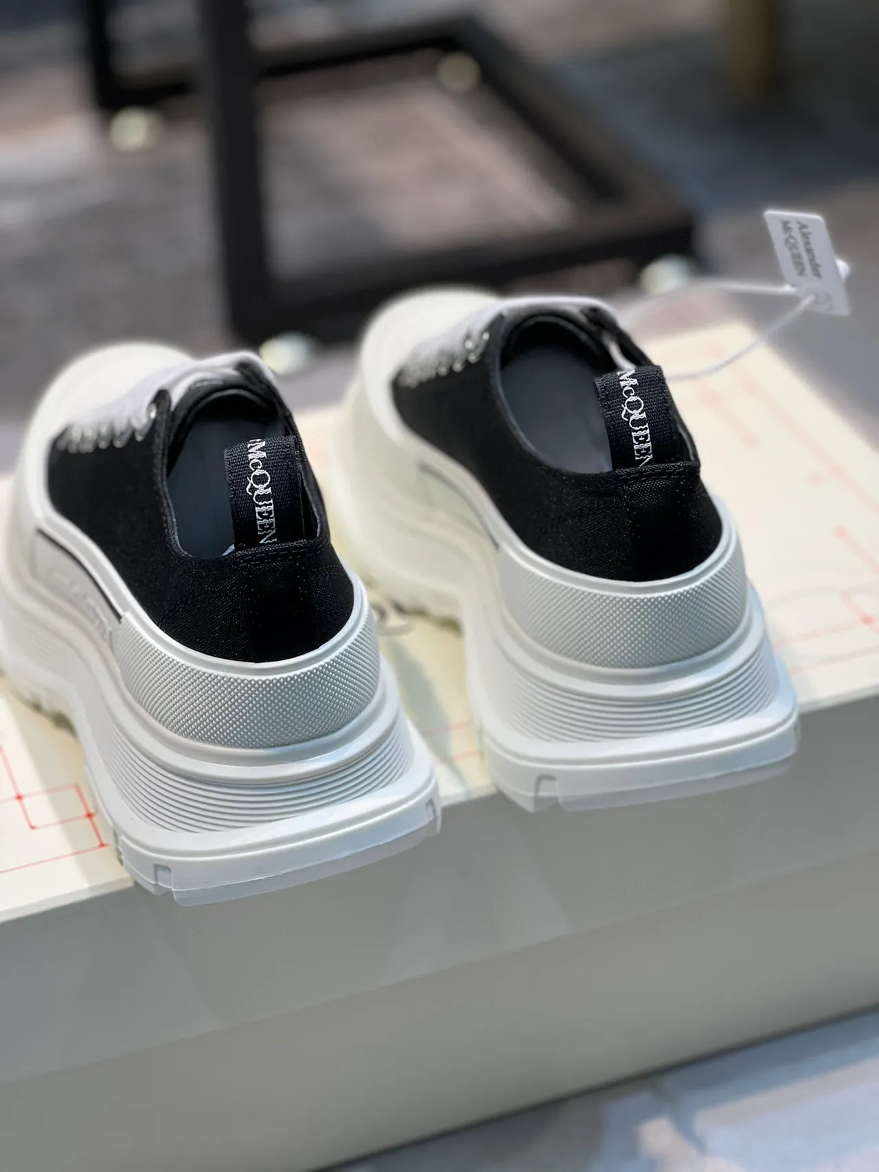Alexander McQueen Oversized Sneaker Black and White Chunky Sneakers 2