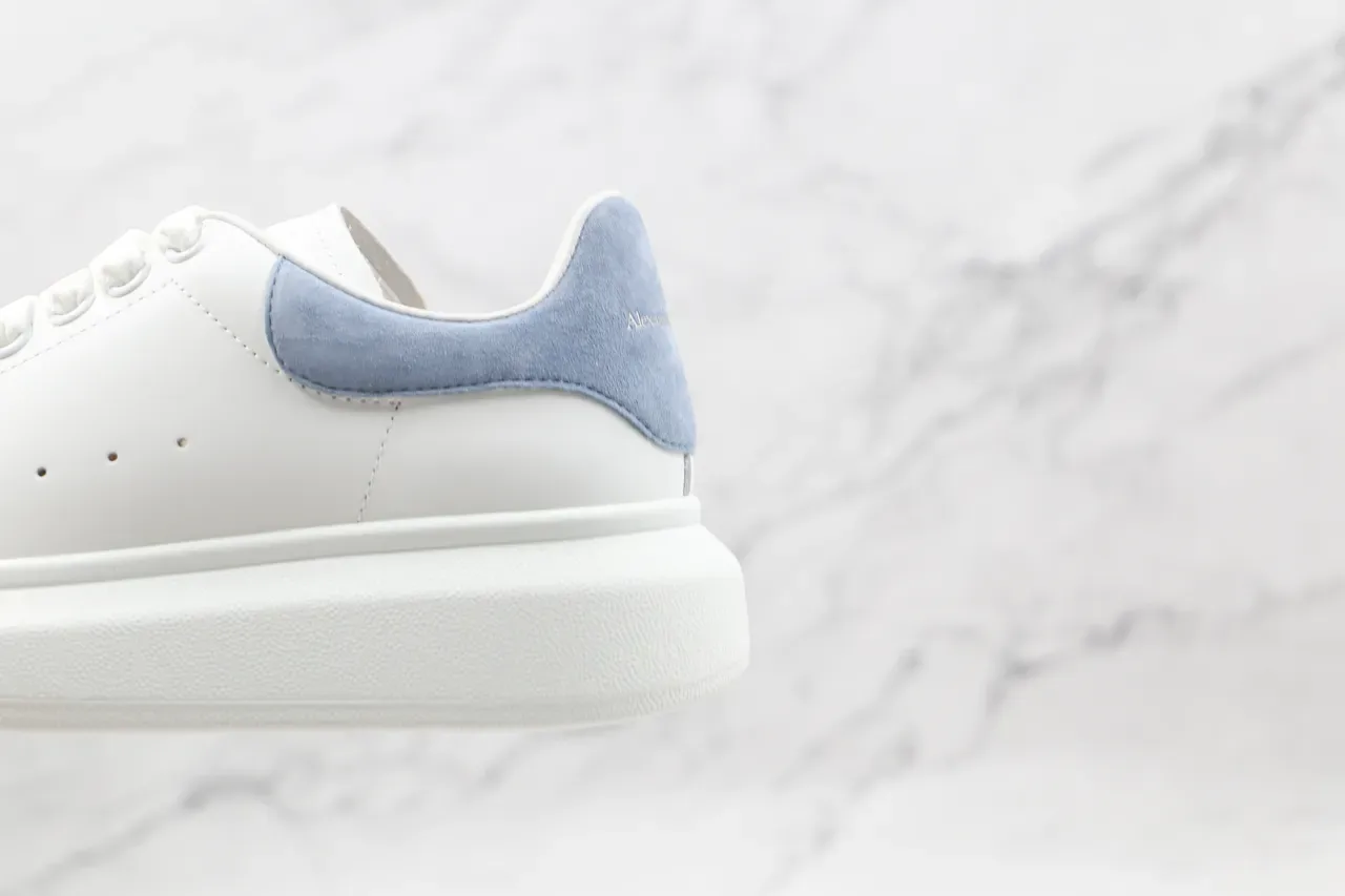 Alexander McQueen Oversized Sneaker White Blue Sole Leather Upper Lifestyle Sneakers 6