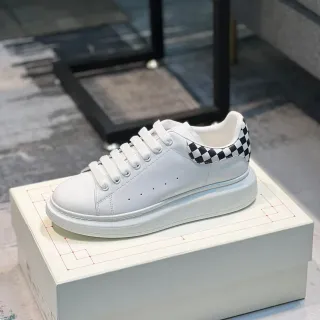 Alexander McQueen Oversized Sneaker White Checkerboard Heel Lifestyle Sneakers