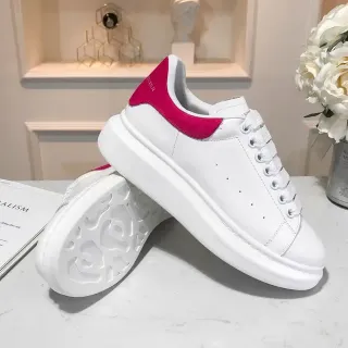 Alexander McQueen Oversized Sneaker White Pink Sole Clean Leather Upper Lifestyle Sneakers