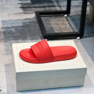 Alexander McQueen Slide Red Molded Rubber Slipper