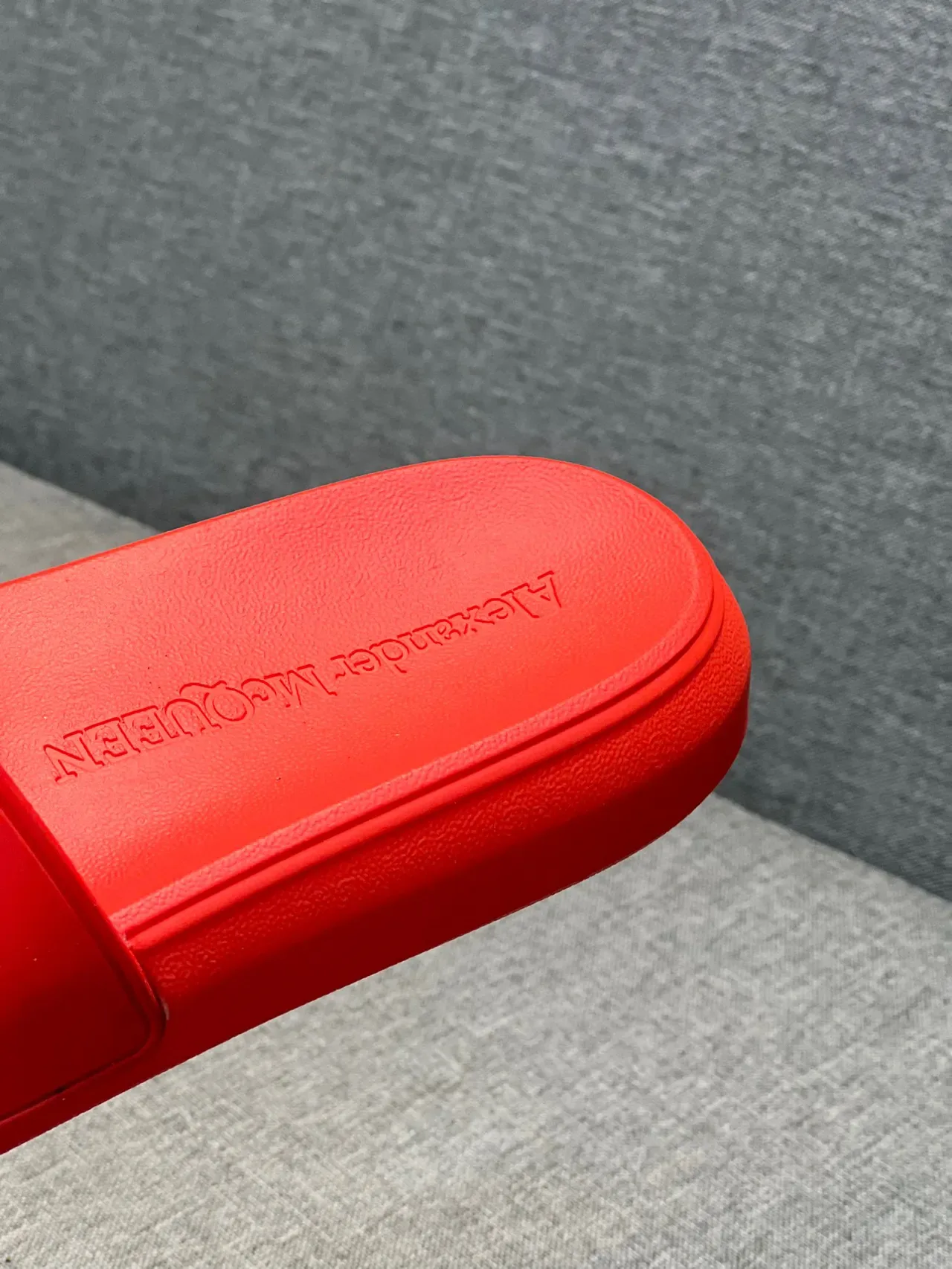 Alexander McQueen Slide Red Molded Rubber Slipper 8