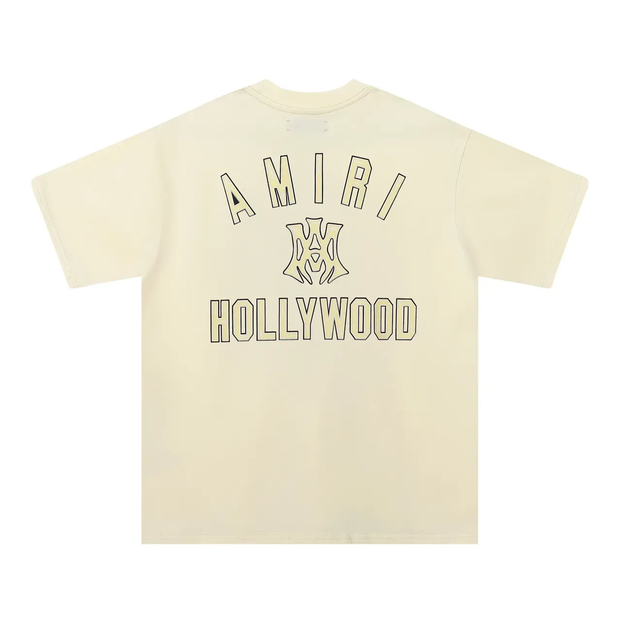 Amiri Black Beige Oversized Fit Back Graphic Print T-Shirt 2