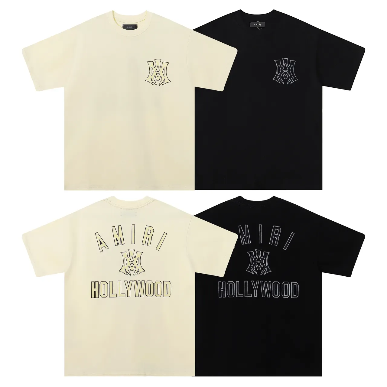 Amiri Black Beige Oversized Fit Back Graphic Print T-Shirt 6
