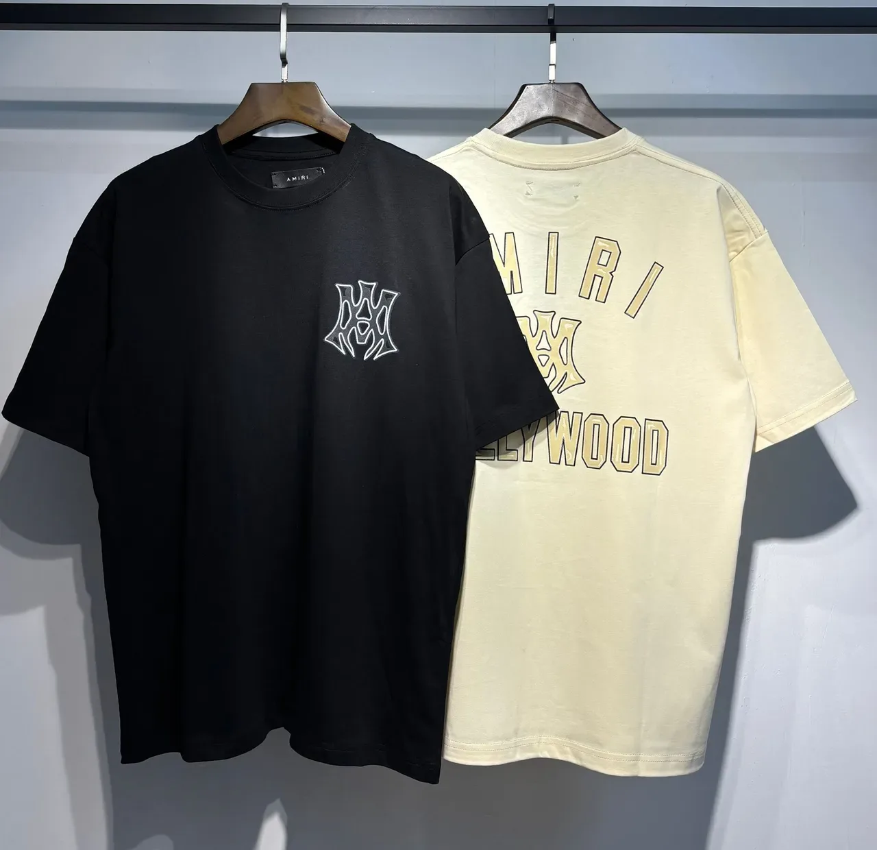 Amiri Black Beige Oversized Fit Back Graphic Print T-Shirt 8