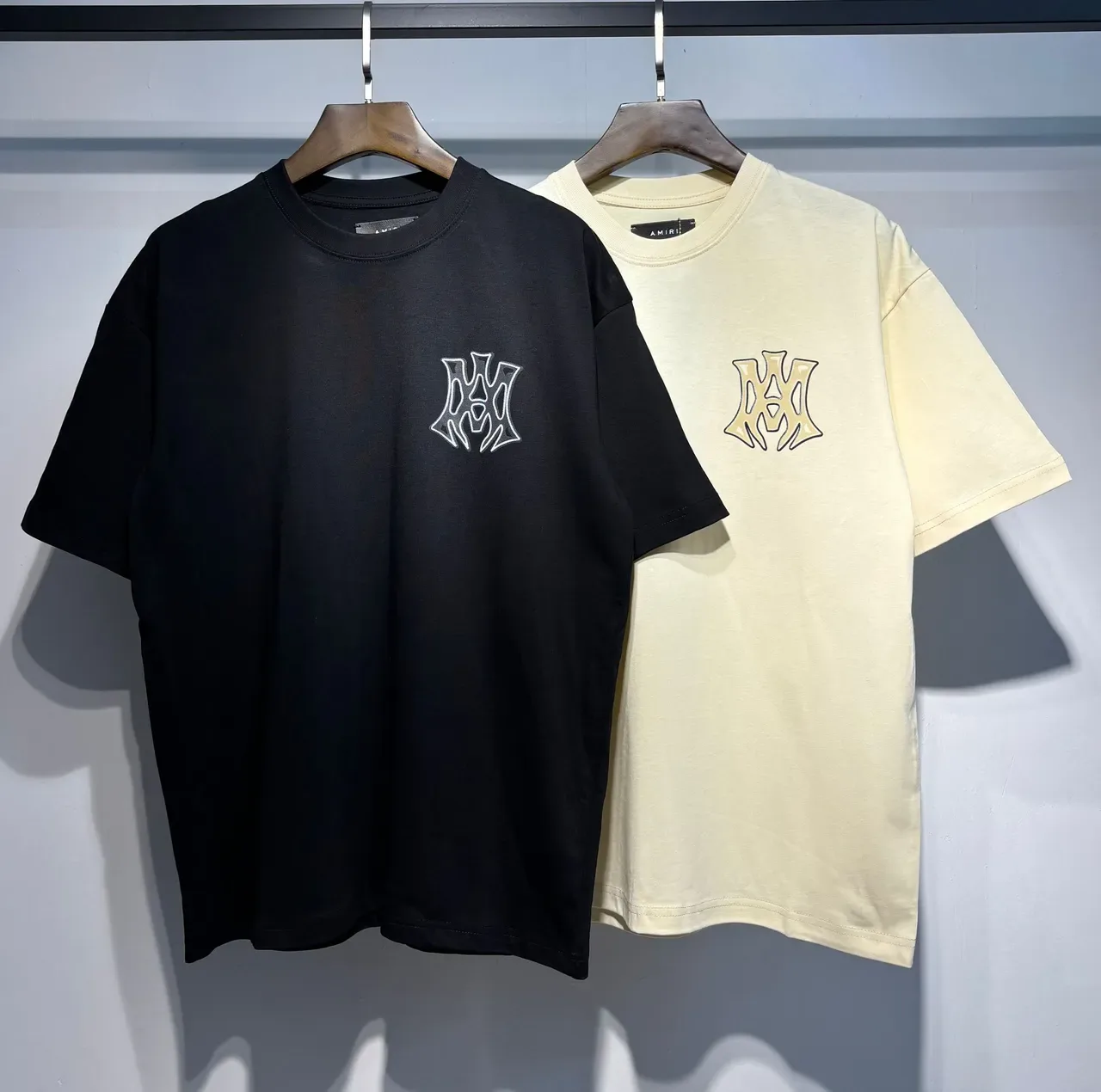 Amiri Black Beige Oversized Fit Back Graphic Print T-Shirt 10