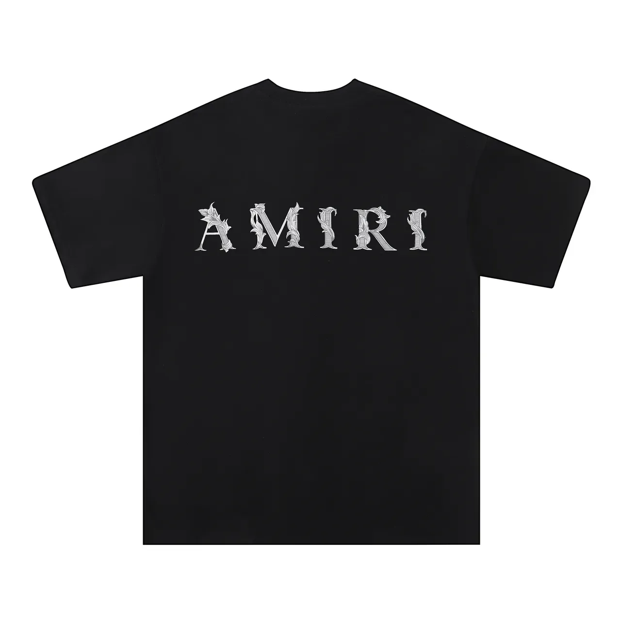 Amiri Embroidered Logo Black and White T-Shirt 7
