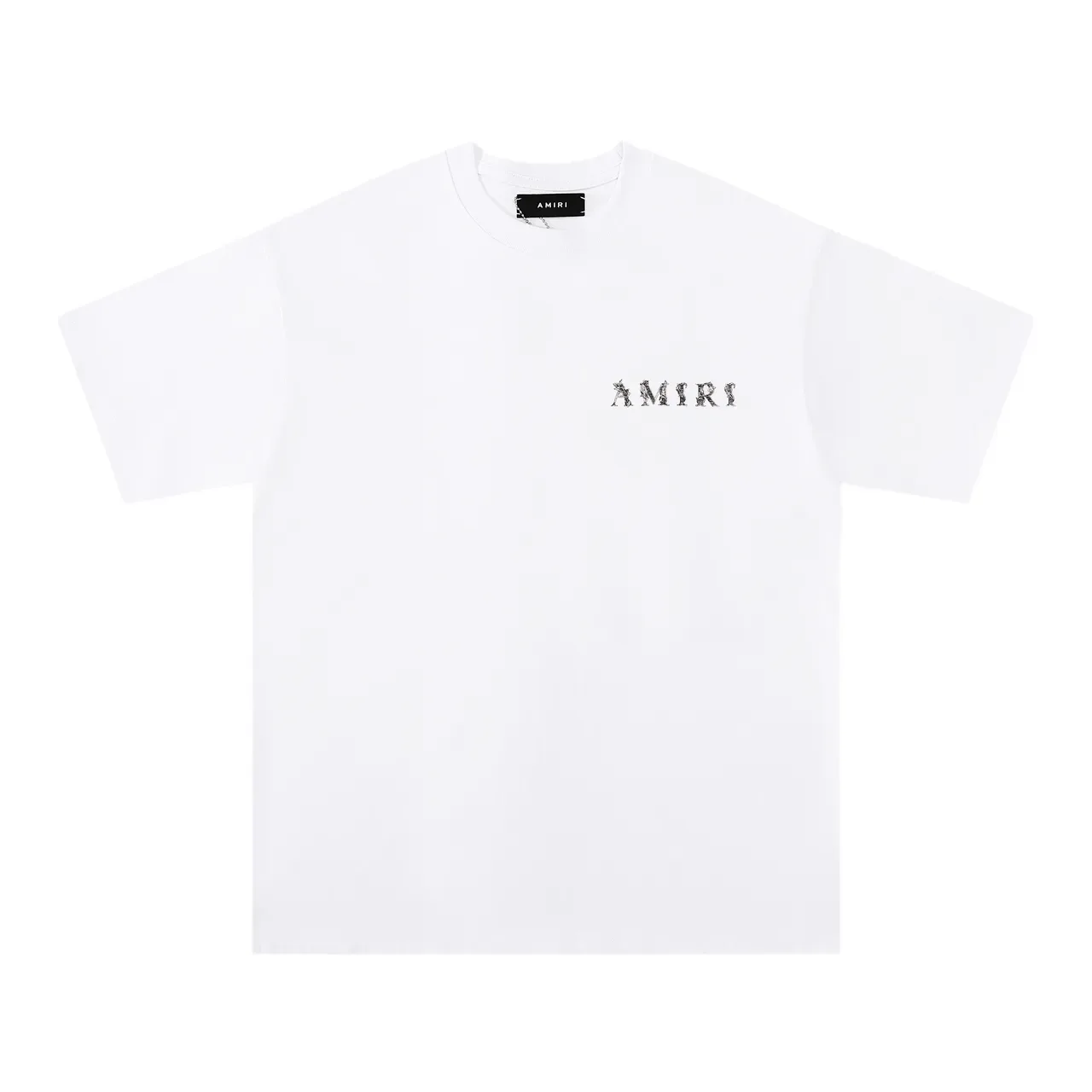 Amiri Embroidered Logo Black and White T-Shirt 10