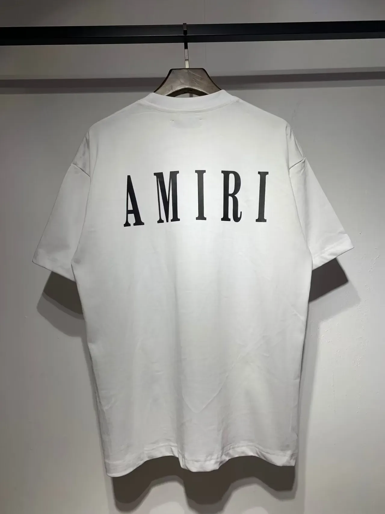 Amiri Skel Top Black White Oversized Fit Bold Back Logo T-Shirt 3