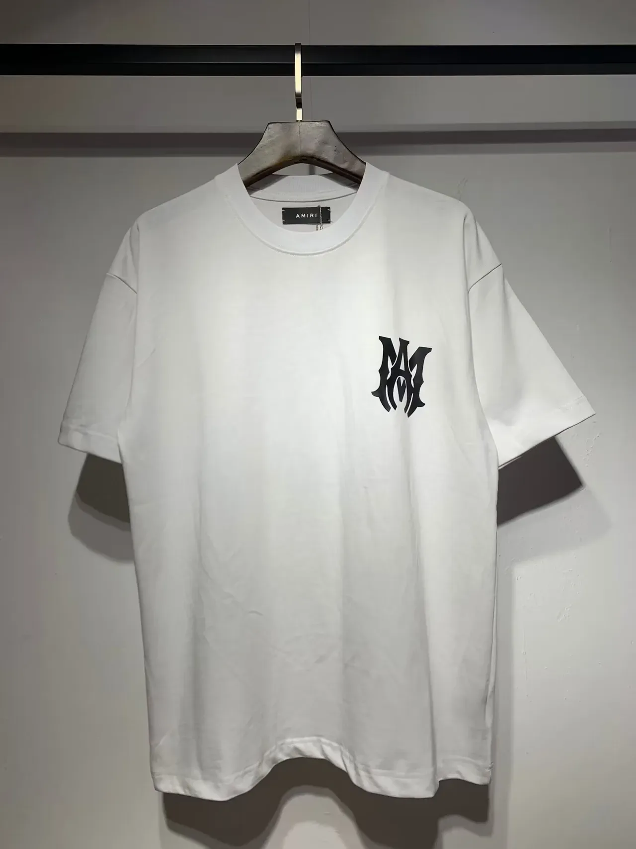 Amiri Skel Top Black White Oversized Fit Bold Back Logo T-Shirt 4