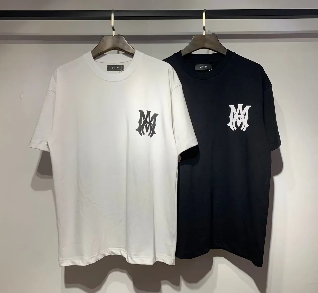 Amiri Skel Top Black White Oversized Fit Bold Back Logo T-Shirt 7
