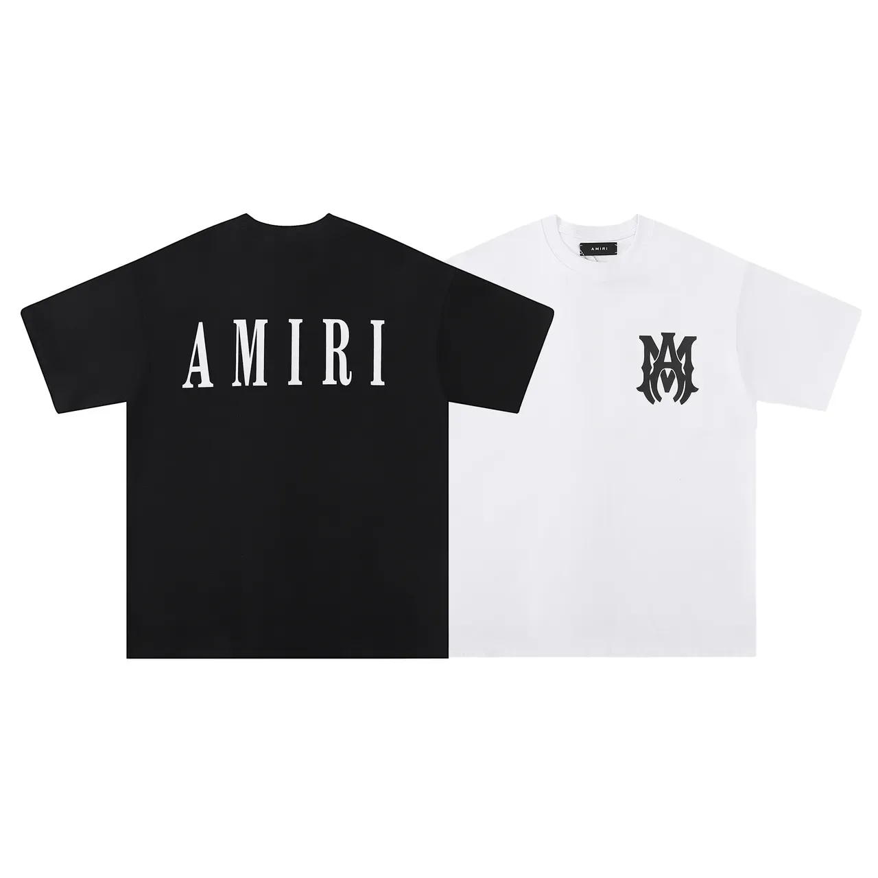 Amiri Skel Top Black White Oversized Fit Bold Back Logo T-Shirt 13