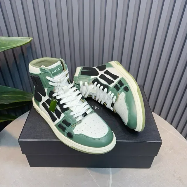 Amiri Skel Top High vert noir blanc sneakers lifestyle 2