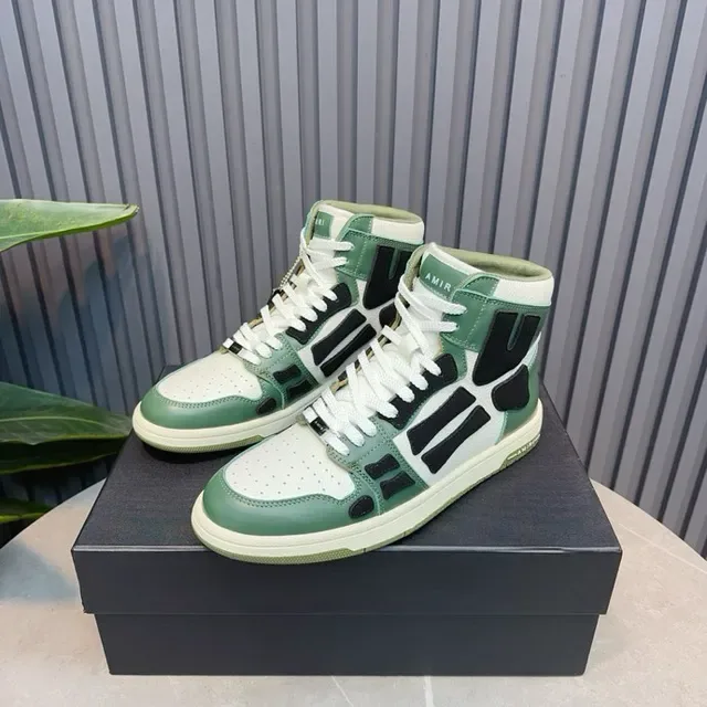 Amiri Skel Top High vert noir blanc sneakers lifestyle 4