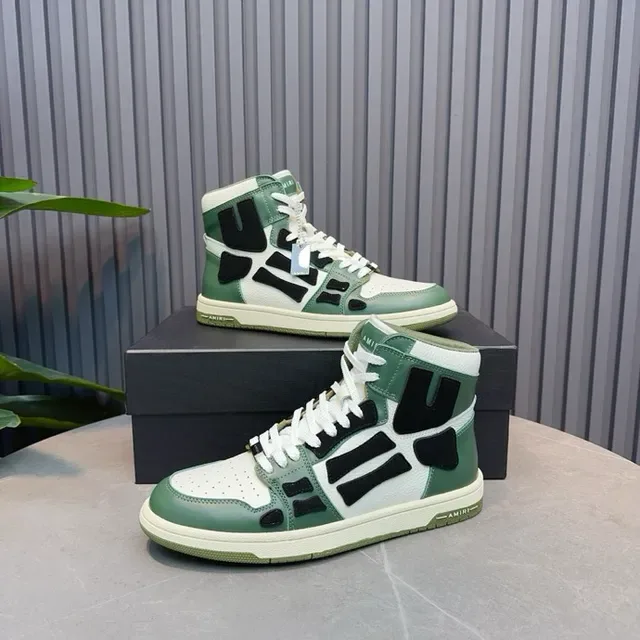 Amiri Skel Top High vert noir blanc sneakers lifestyle 5