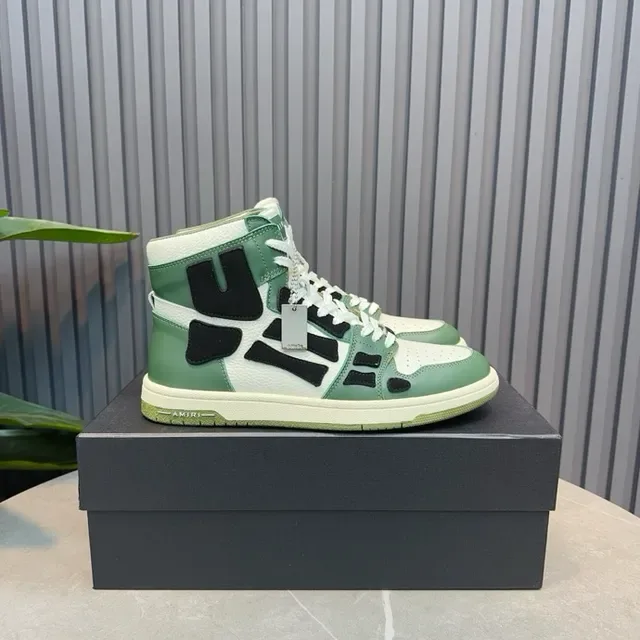 Amiri Skel Top High vert noir blanc sneakers lifestyle 6