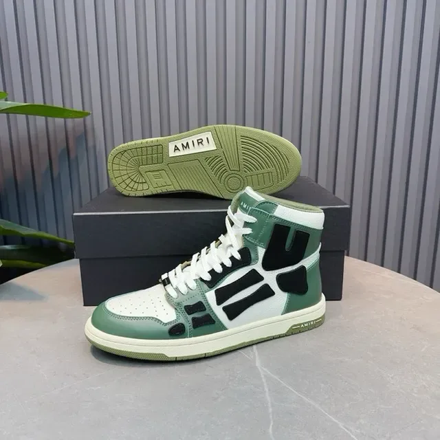 Amiri Skel Top High vert noir blanc sneakers lifestyle 8