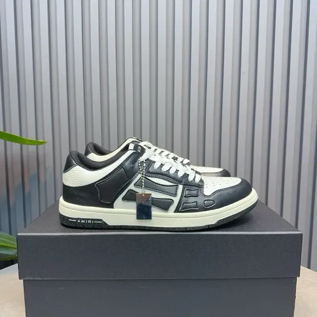 Amiri Skel Top Low tênis lifestyle preto e branco 3