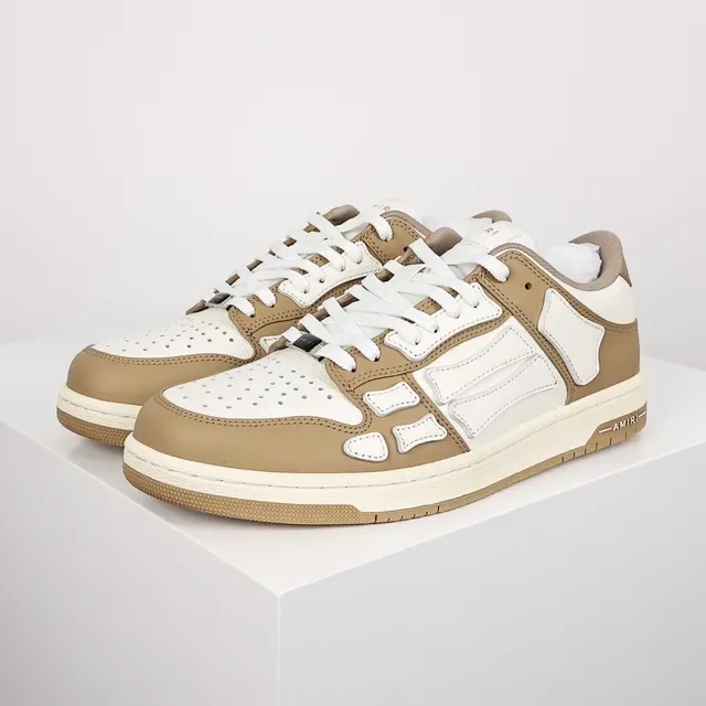 Amiri Skel Top Low Tan et White Chaussures lifestyle 2