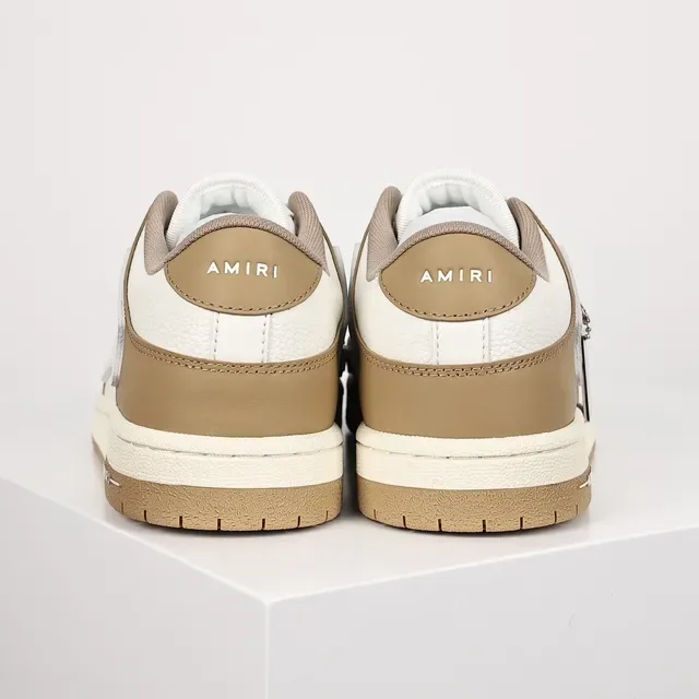 Amiri Skel Top Low Tan et White Chaussures lifestyle 8