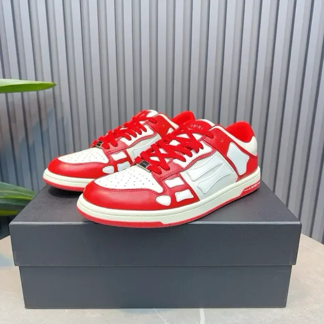 Amiri Skel Top rouge et blanc sneakers lifestyle 2