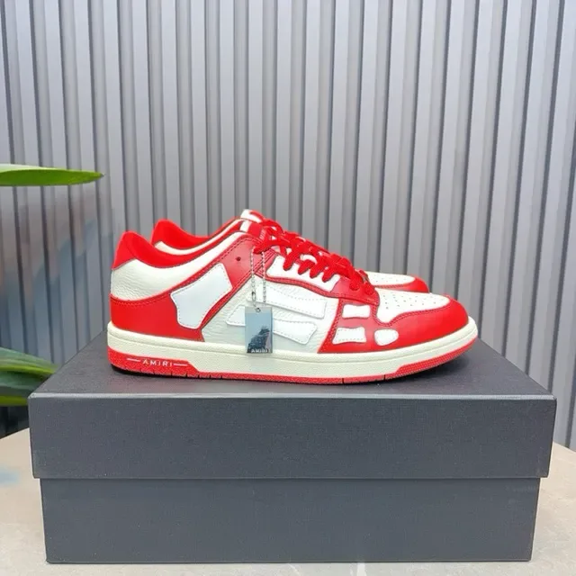 Amiri Skel Top rouge et blanc sneakers lifestyle 3