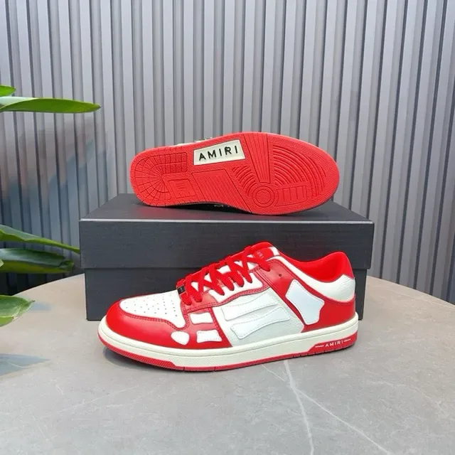 Amiri Skel Top rouge et blanc sneakers lifestyle 6