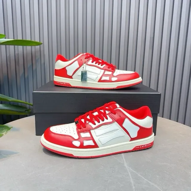 Amiri Skel Top rouge et blanc sneakers lifestyle 7