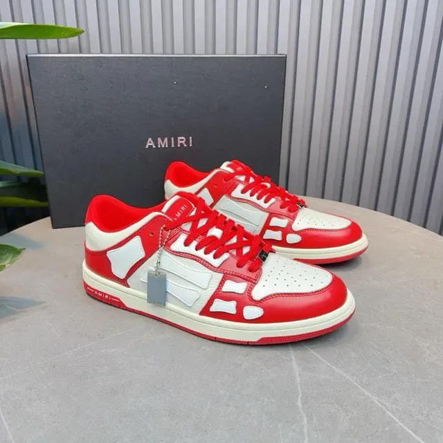 Amiri Skel Top rouge et blanc sneakers lifestyle 8