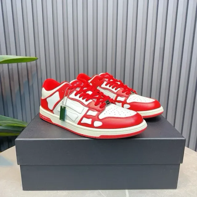 Amiri Skel Top rouge et blanc sneakers lifestyle 9