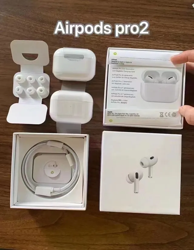 Apple AirPods Pro Branco Compacto Estilo Haste Carregamento Magnético TWS Auriculares 2