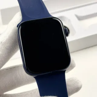 Apple Blue Black Digital Crown Control Silicone Sport Band Sports Watch