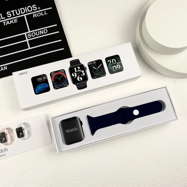 Apple Blue Black Digital Crown Control Silicone Sport Band Sports Watch 6