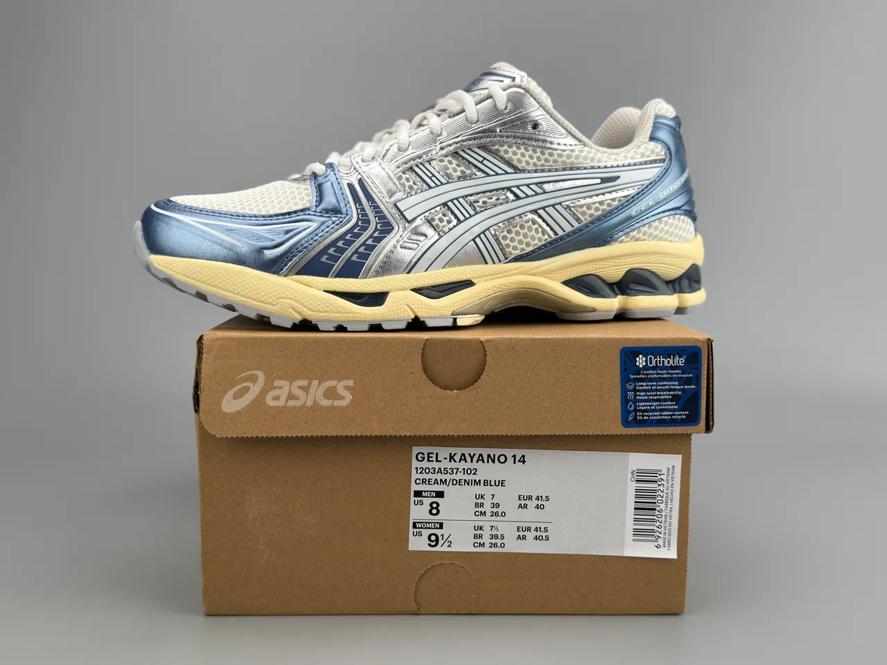 ASICS Gel-Kayano Navy and Silver Mesh chaussures de course 4