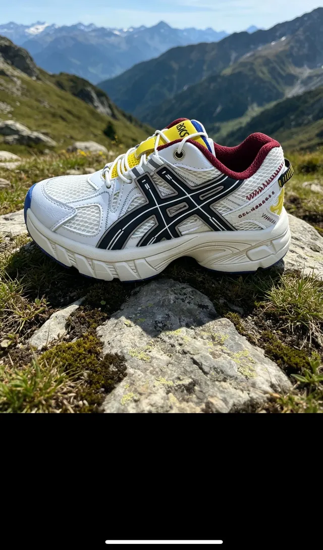 ASICS Gel-Kayano Tênis Chunky Rosa Branco Amarelo 12