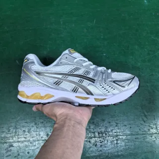 ASICS Gel-Kayano Silver and White Running Shoes