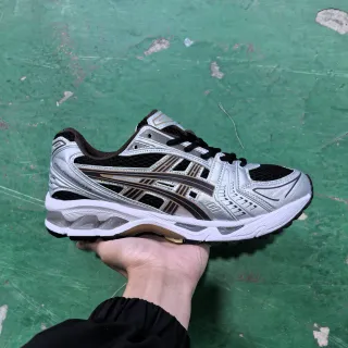 ASICS Gel-Kayano Silver Black Gold Running Shoes