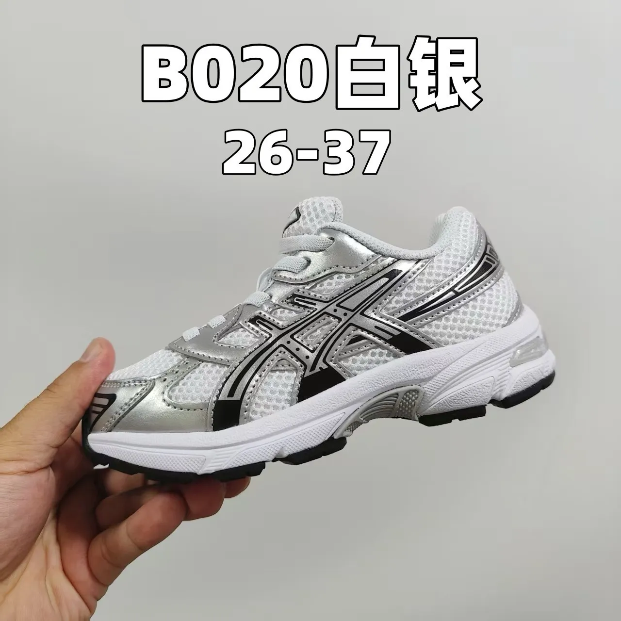 ASICS Gel-Kayano أبيض أزرق أعلى شبكي منظم شعار النمر علامة تجارية أحذية الجري 6