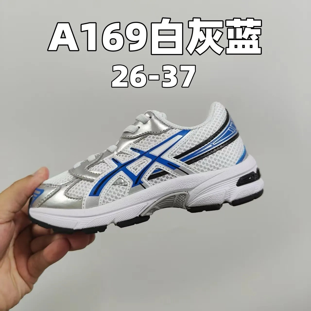 ASICS Gel-Kayano أبيض أزرق أعلى شبكي منظم شعار النمر علامة تجارية أحذية الجري 13