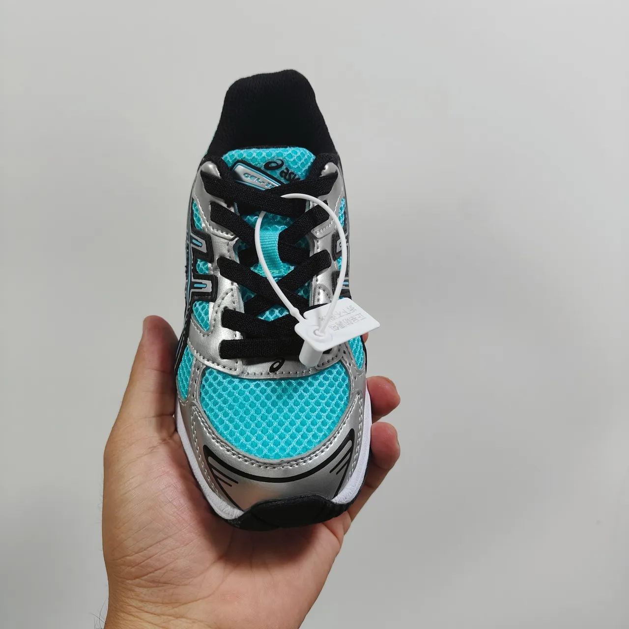 ASICS Gel-Kayano أبيض أزرق أعلى شبكي منظم شعار النمر علامة تجارية أحذية الجري 23