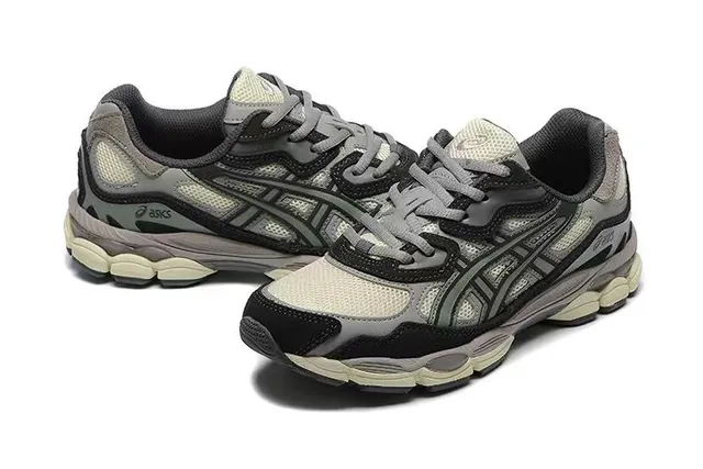 ASICS Gel-Lyte III Noir Beige Chaussures de course avec empeigne en mesh panelé en couches synthétiques cage 3
