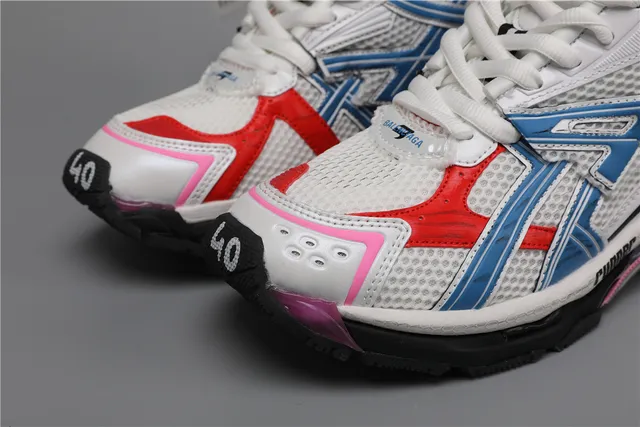 ASICS Runner White/Red/Blue/Pink Running Shoes 4