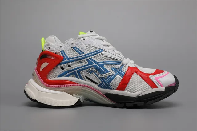ASICS Runner White/Red/Blue/Pink Running Shoes 8
