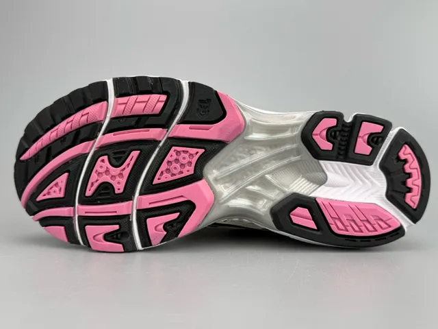 ASICS Argent Rose Métallique Synthétique Recouvrements Blanc Maille Ingénierée Chaussures de course 6