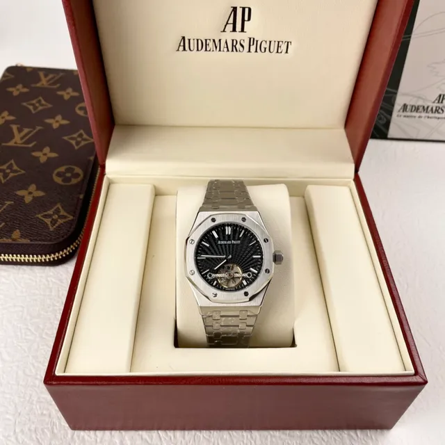 Audemars Piguet Royal Oak Open-Worked Black Dial Tourbillon Mechanical Watch 9