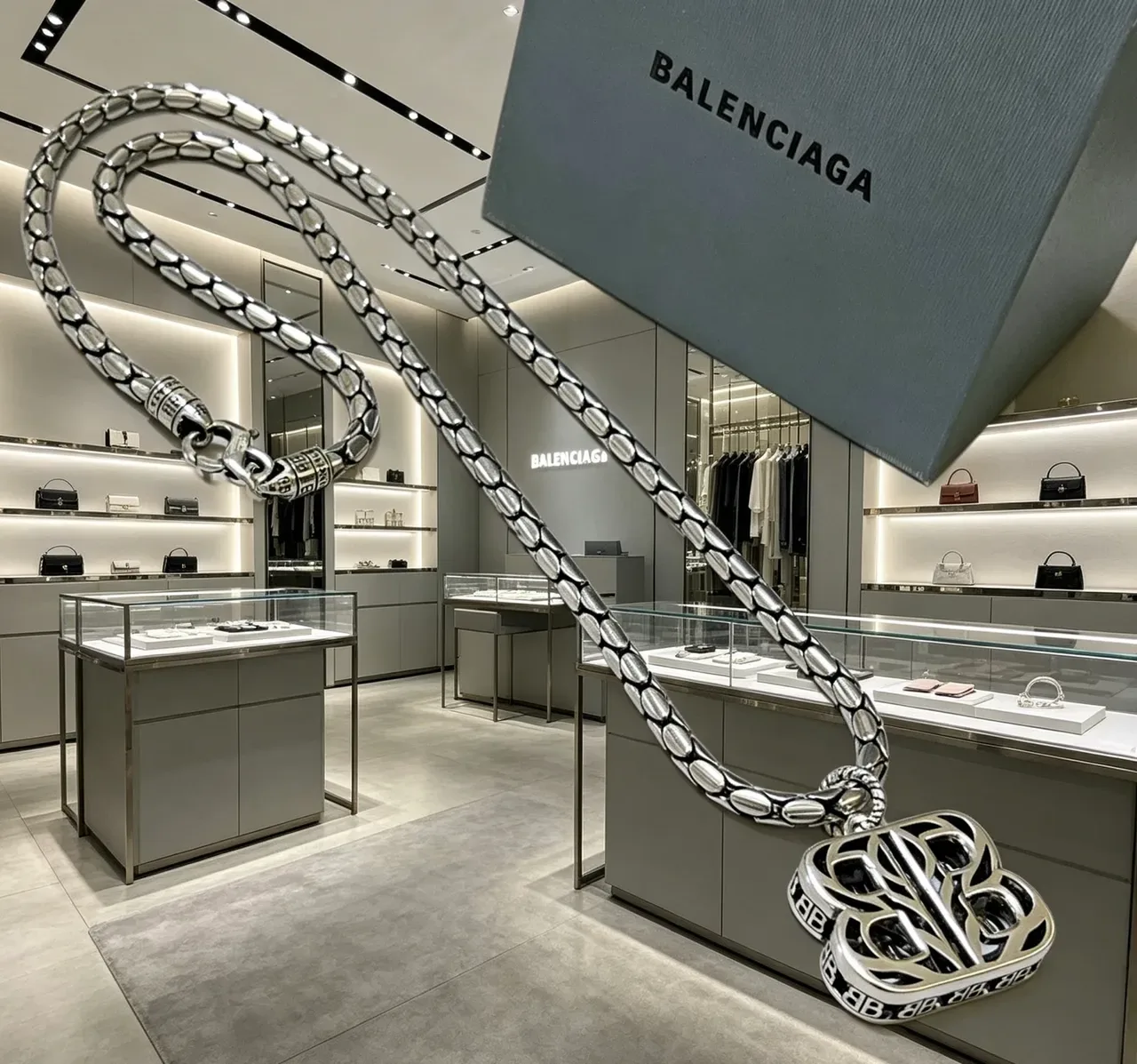 Colar Balenciaga BB Monograma Openwork 6